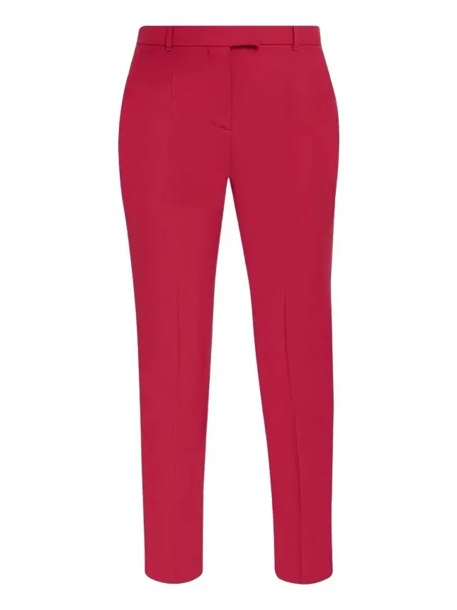 Women's Elongated Wool-Mohair-Blend Cigarette Pants