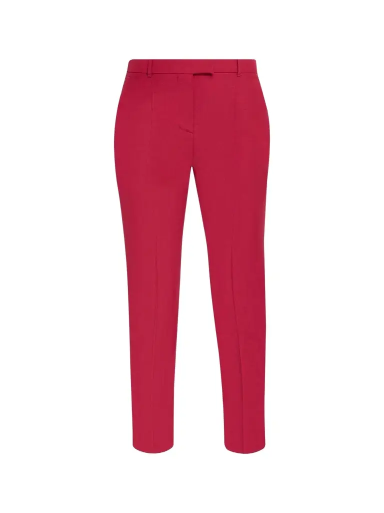 Women's Elongated Wool-Mohair-Blend Cigarette Pants