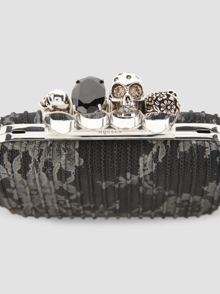 Alexander McQueen Women's Embroidered Leather Skull Clutch | Thumbnail 5