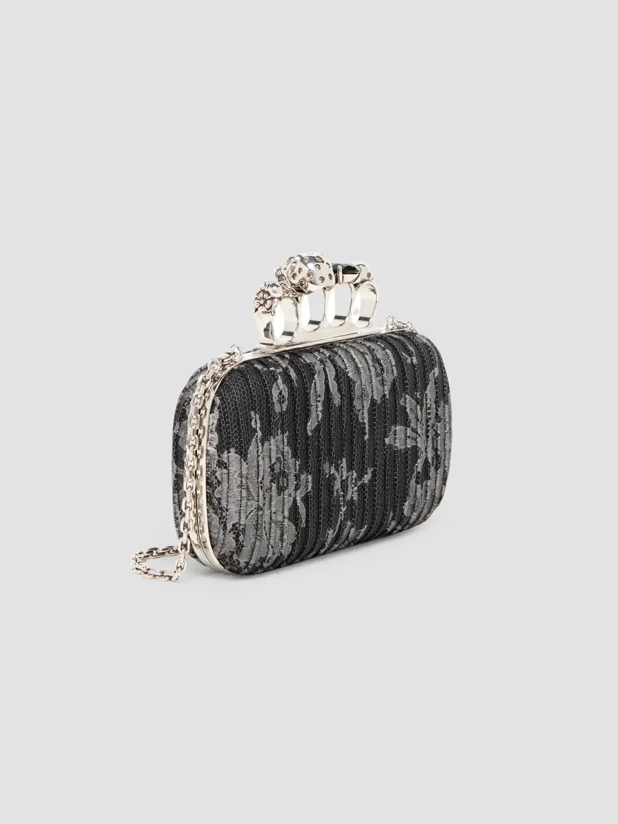 Alexander McQueen Women's Embroidered Leather Skull Clutch | Thumbnail 6