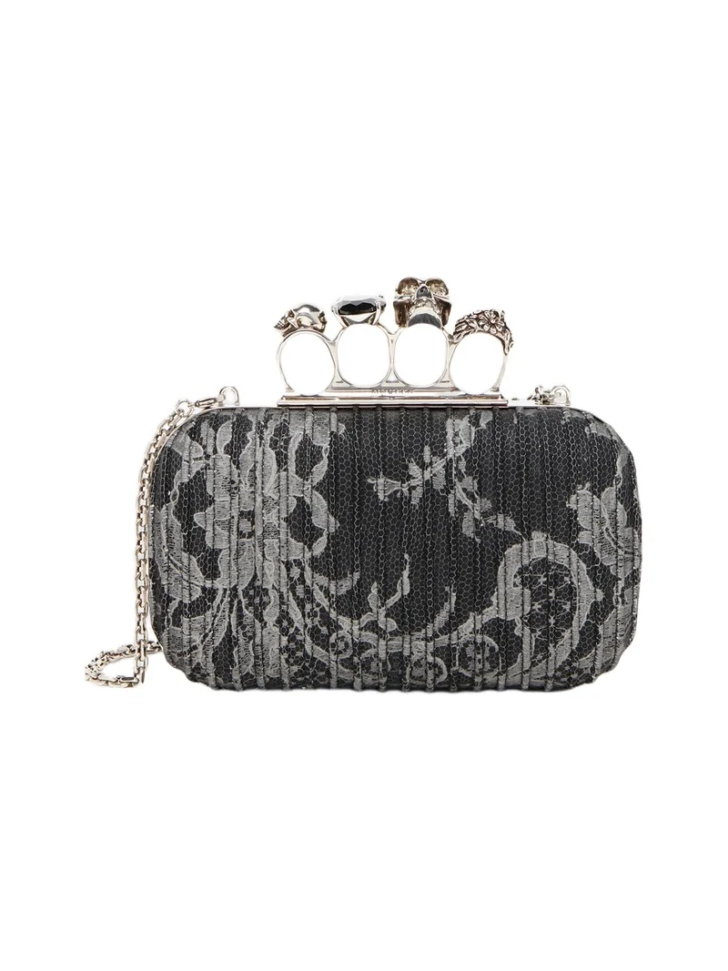 Alexander McQueen Women's Embroidered Leather Skull Clutch
