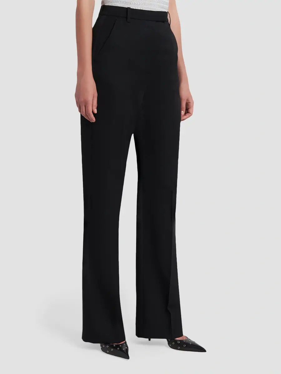 Alexander McQueen Women's Wool Straight-Leg Trousers | Thumbnail 3 Alexander McQueen Women's Wool Straight-Leg Trousers | Thumbnail 3