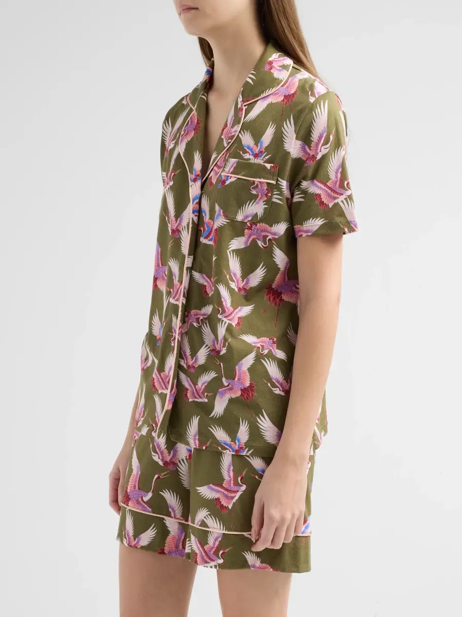 Johnny Was Women's Mikel Printed Cotton-Blend Short Pajamas | Thumbnail 4 Johnny Was Women's Mikel Printed Cotton-Blend Short Pajamas | Thumbnail 4