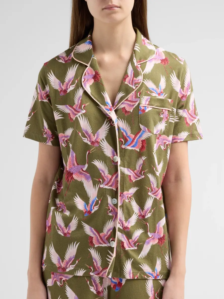 Johnny Was Women's Mikel Printed Cotton-Blend Short Pajamas | Thumbnail 5 Johnny Was Women's Mikel Printed Cotton-Blend Short Pajamas | Thumbnail 5