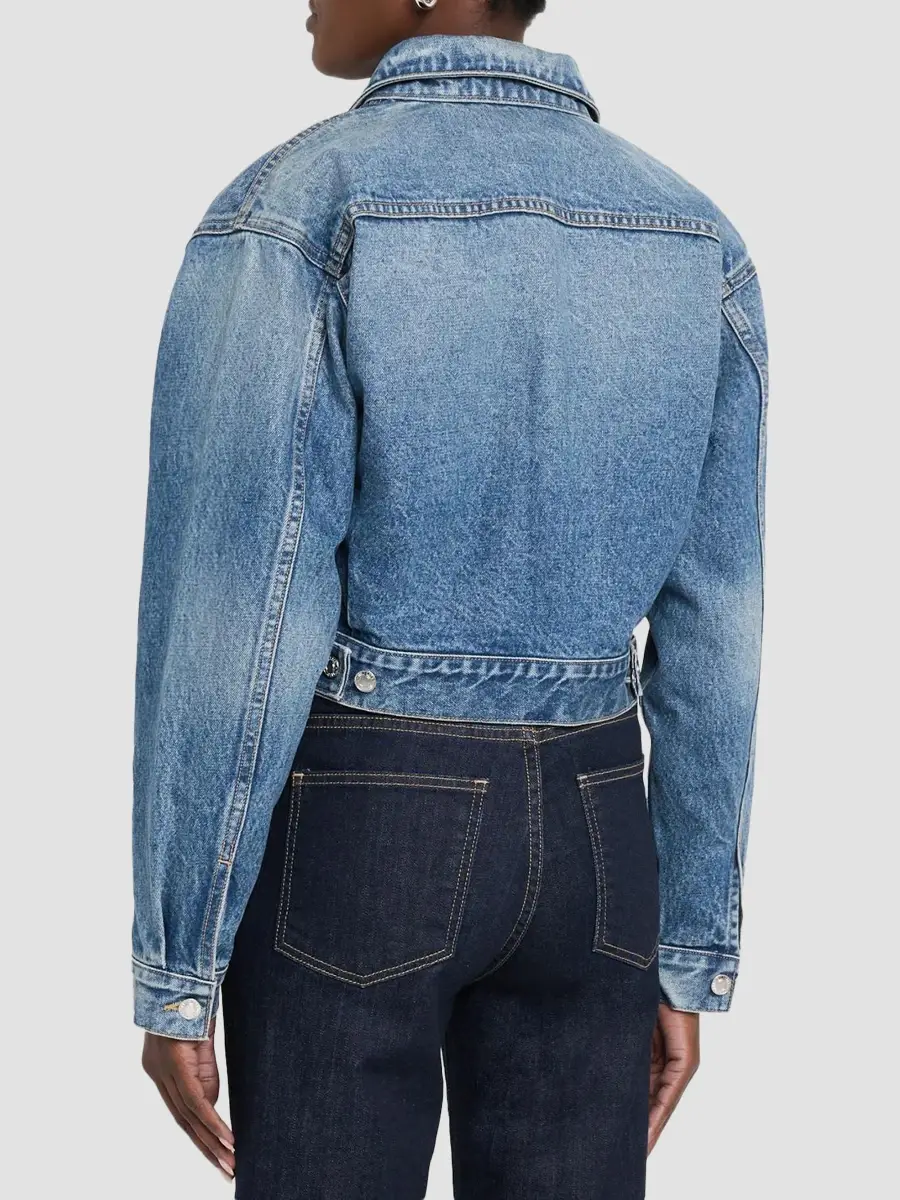 Nili Lotan Women's Clement Denim Crop Jacket | Thumbnail 3