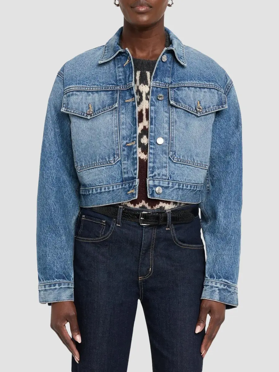 Nili Lotan Women's Clement Denim Crop Jacket | Thumbnail 4