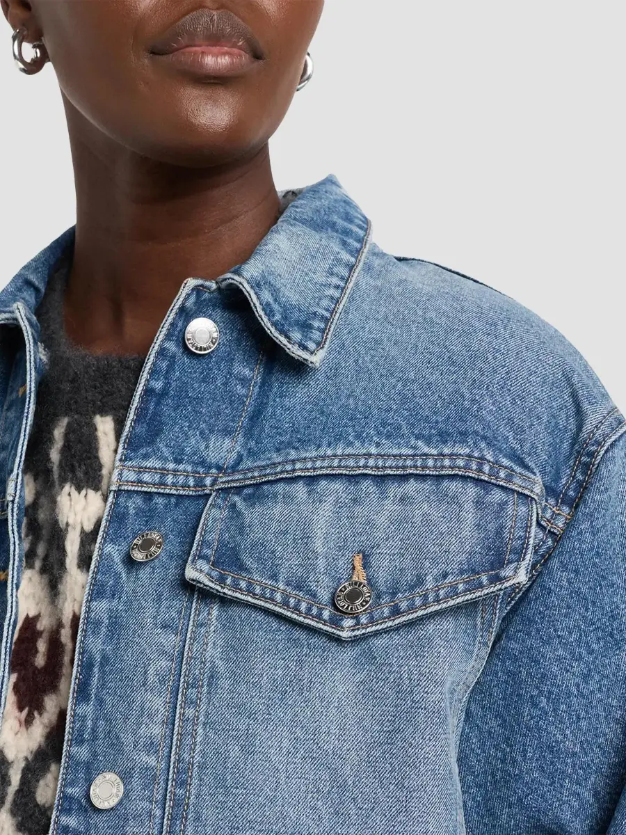 Nili Lotan Women's Clement Denim Crop Jacket | Thumbnail 5