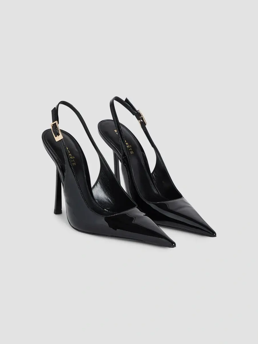 Retrofête Women's Carrie 110MM Patent Leather Slingback Pumps | Thumbnail 2 Retrofête Women's Carrie 110MM Patent Leather Slingback Pumps | Thumbnail 2