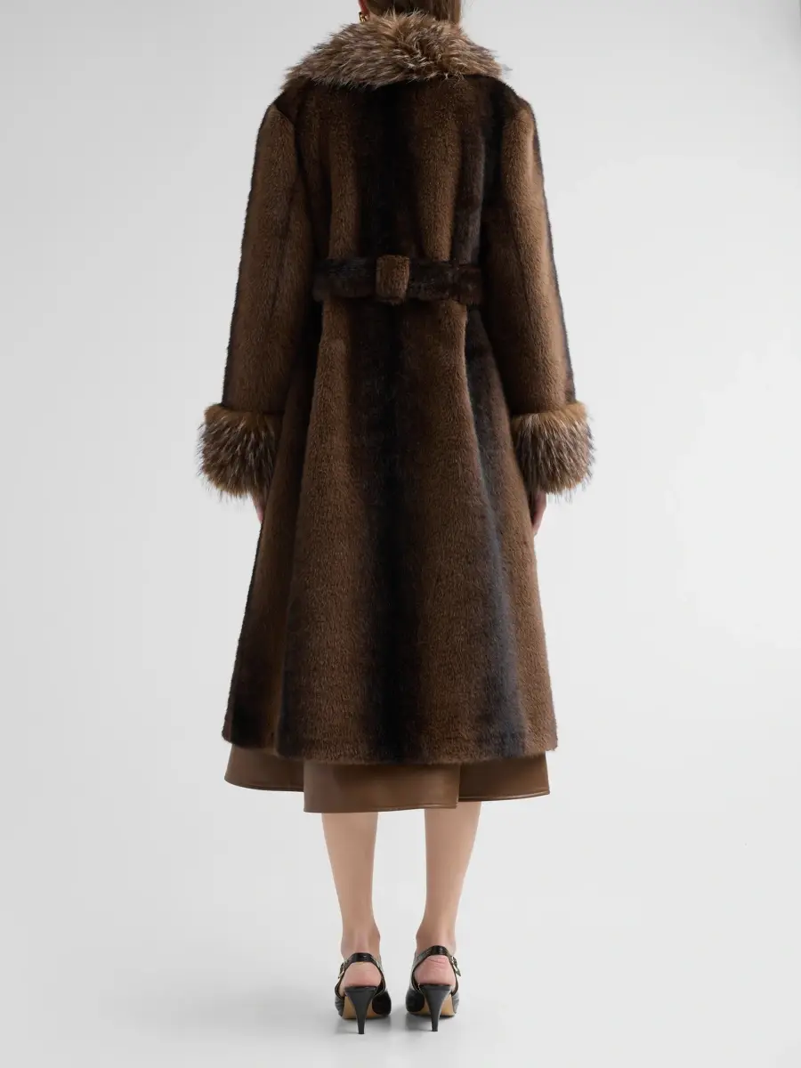 Elie Tahari Women's The Speckled Jones Faux-Fur Coat | Thumbnail 3 Elie Tahari Women's The Speckled Jones Faux-Fur Coat | Thumbnail 3