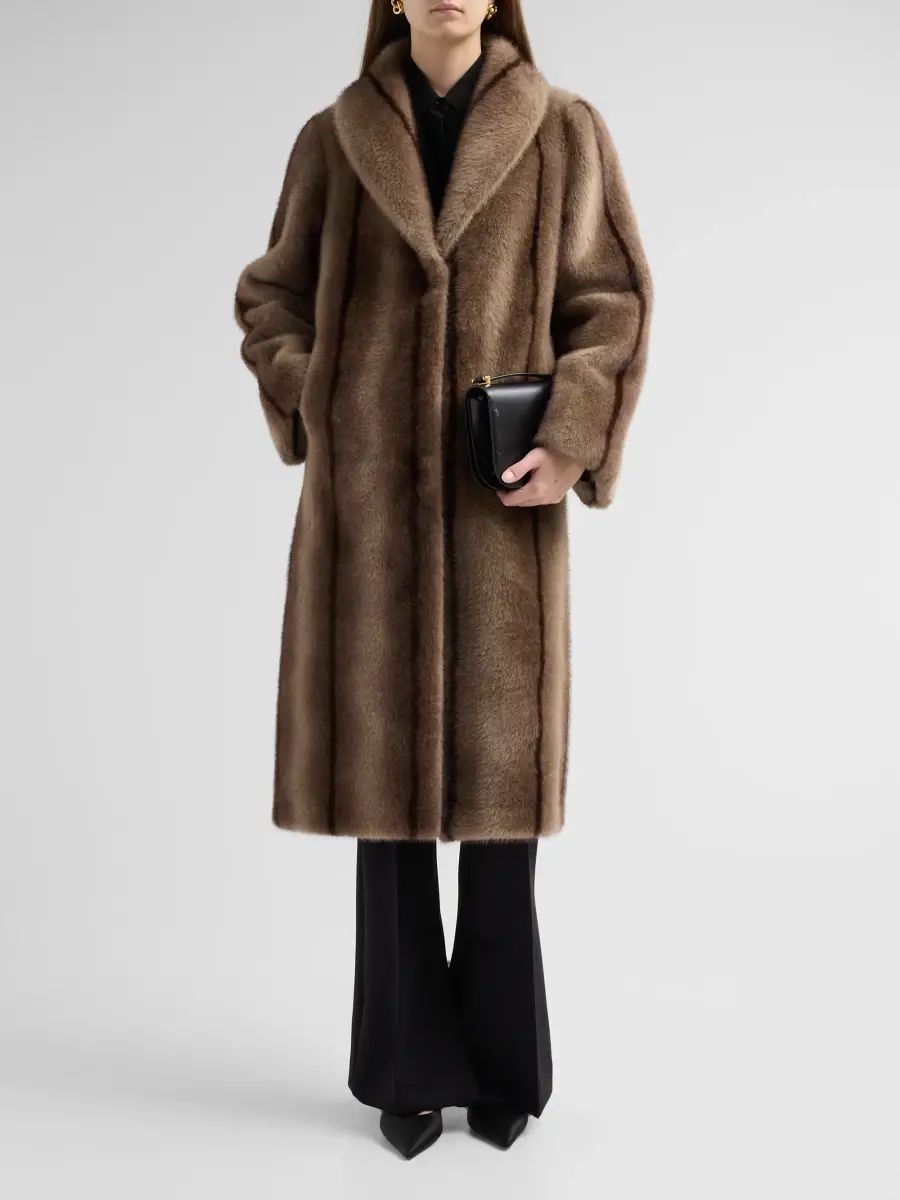 Elie Tahari Women's The Hila Faux-Fur Coat | Thumbnail 2 Elie Tahari Women's The Hila Faux-Fur Coat | Thumbnail 2