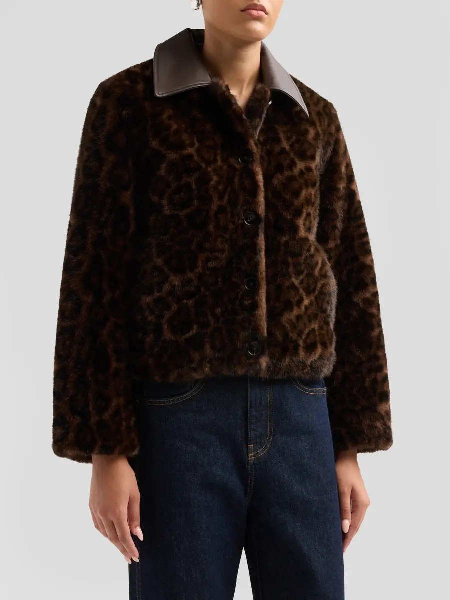 Elie Tahari Women's Outerwear Naama Faux-Fur Jacket | Thumbnail 4 Elie Tahari Women's Outerwear Naama Faux-Fur Jacket | Thumbnail 4