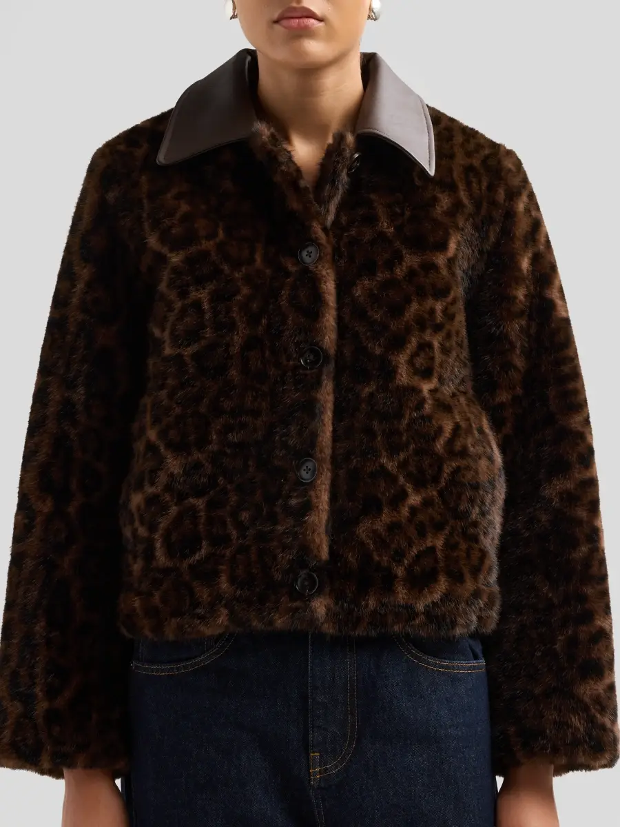 Elie Tahari Women's Outerwear Naama Faux-Fur Jacket | Thumbnail 5 Elie Tahari Women's Outerwear Naama Faux-Fur Jacket | Thumbnail 5