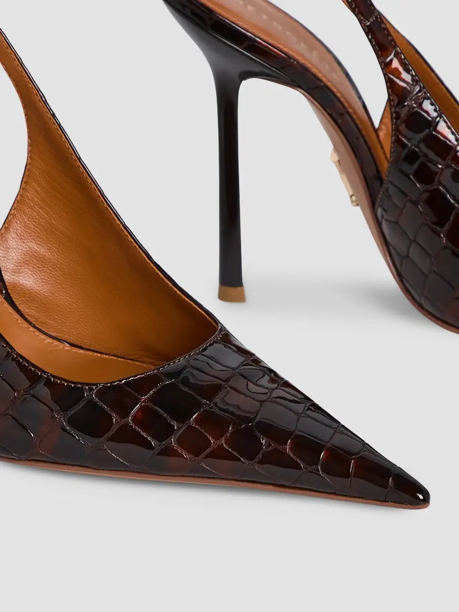 Retrofête Women's Carrie 110MM Patent Leather Slingback Pumps | Thumbnail 5 Retrofête Women's Carrie 110MM Patent Leather Slingback Pumps | Thumbnail 5