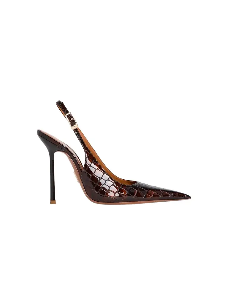 Women's Carrie 110MM Patent Leather Slingback Pumps Women's Carrie 110MM Patent Leather Slingback Pumps