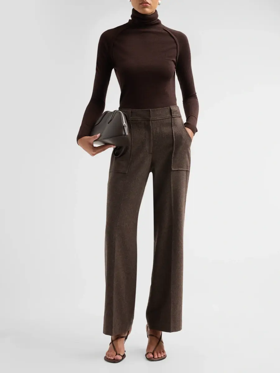Elie Tahari Women's Nathalie Wool-Blend Slim-Fit Pants | Thumbnail 2 Elie Tahari Women's Nathalie Wool-Blend Slim-Fit Pants | Thumbnail 2