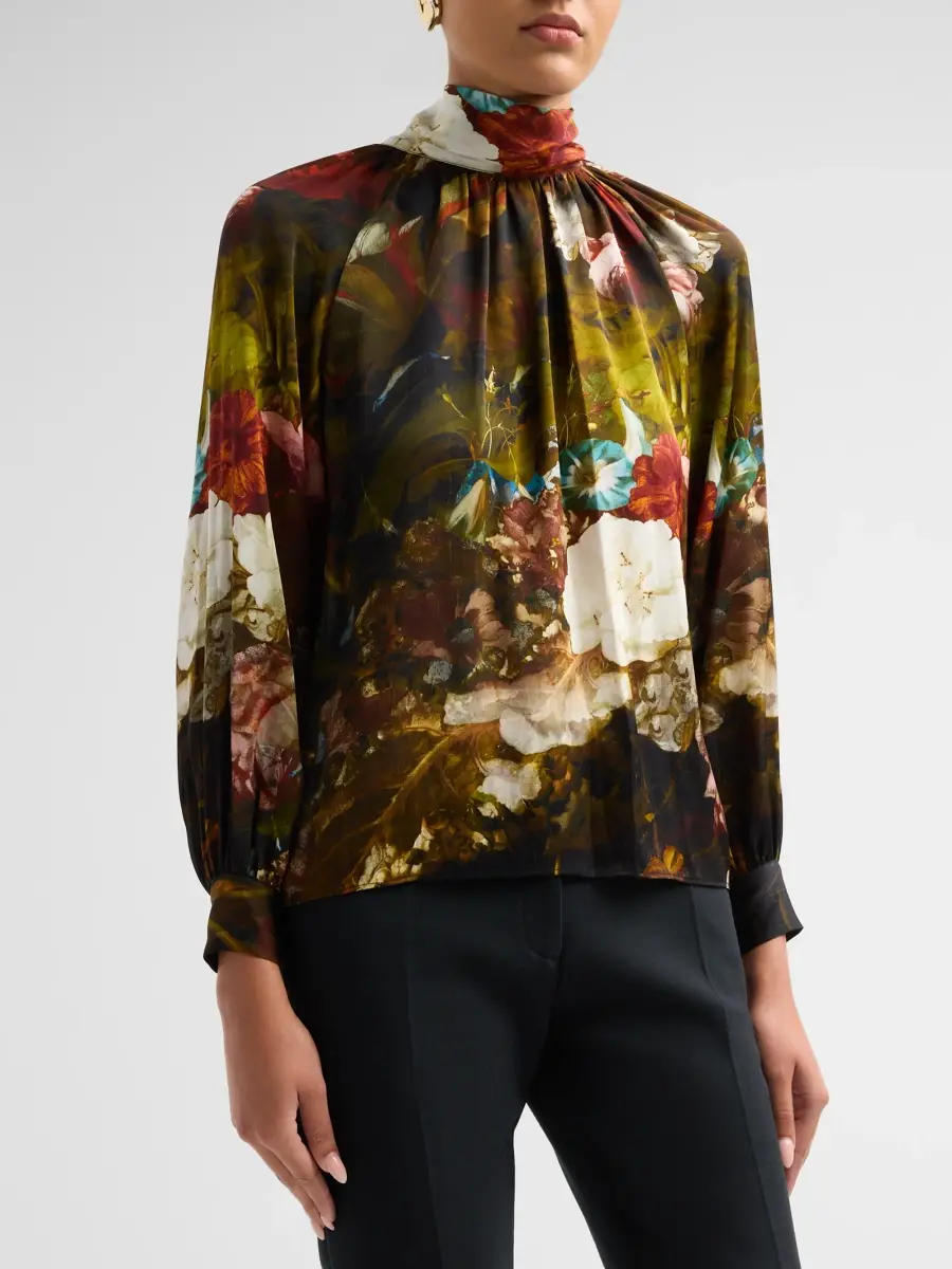 Elie Tahari Women's The Vivian Printed Blouse | Thumbnail 4 Elie Tahari Women's The Vivian Printed Blouse | Thumbnail 4