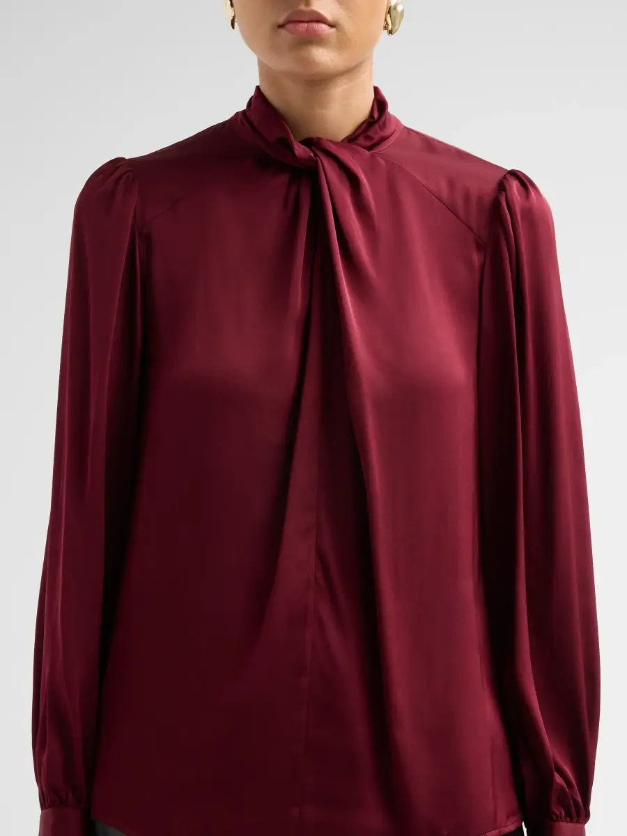 Elie Tahari Women's The Lola Knotted Blouse | Thumbnail 5 Elie Tahari Women's The Lola Knotted Blouse | Thumbnail 5