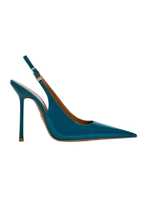 Women's Carrie 110MM Patent Leather Slingback Pumps Women's Carrie 110MM Patent Leather Slingback Pumps
