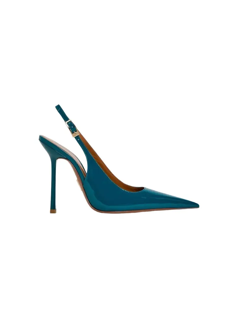 Women's Carrie 110MM Patent Leather Slingback Pumps Women's Carrie 110MM Patent Leather Slingback Pumps