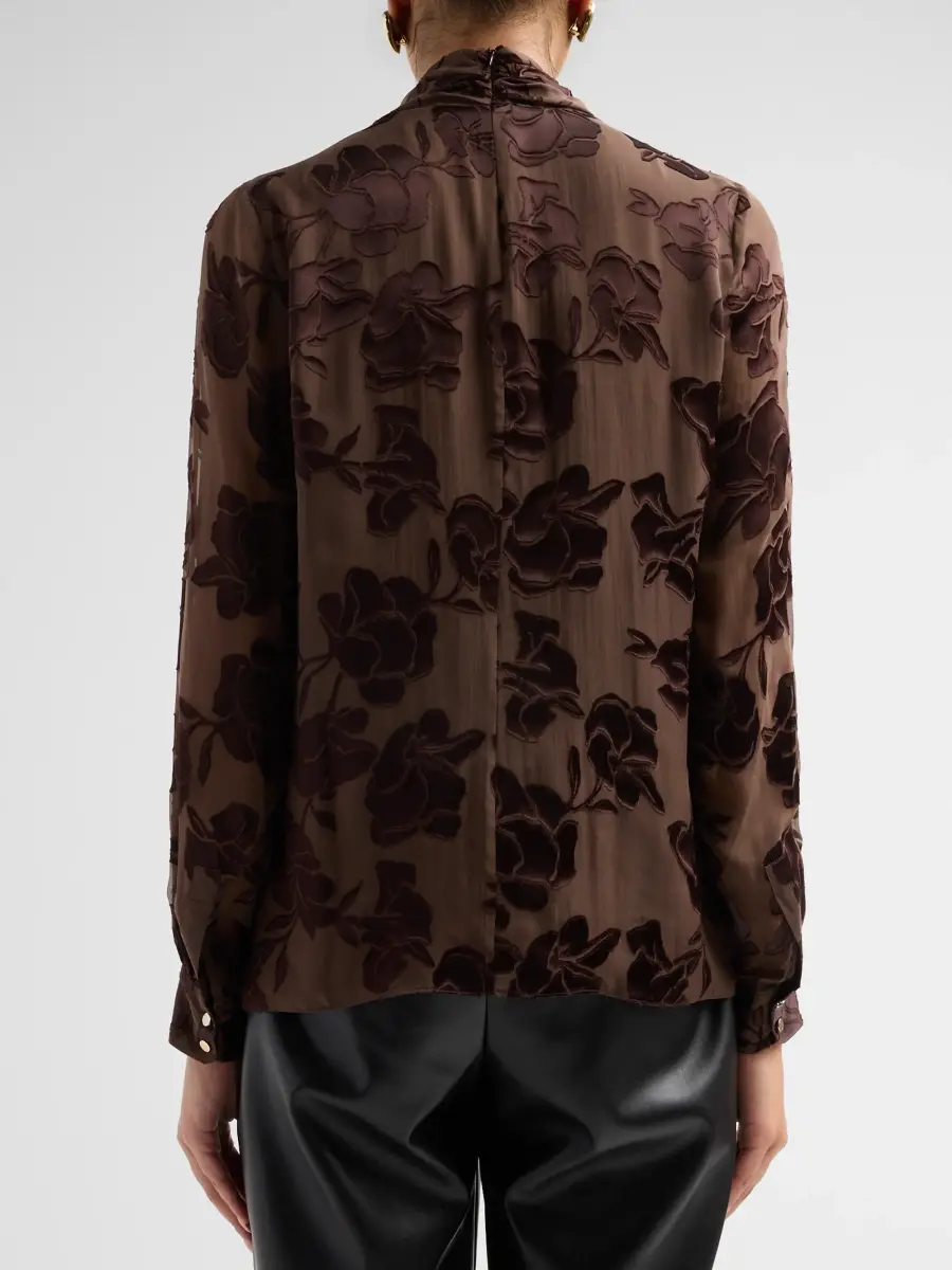 Elie Tahari Women's Tiffany Semi-Sheer Blouse | Thumbnail 3 Elie Tahari Women's Tiffany Semi-Sheer Blouse | Thumbnail 3