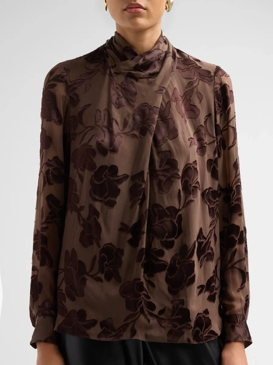 Elie Tahari Women's Tiffany Semi-Sheer Blouse | Thumbnail 5 Elie Tahari Women's Tiffany Semi-Sheer Blouse | Thumbnail 5