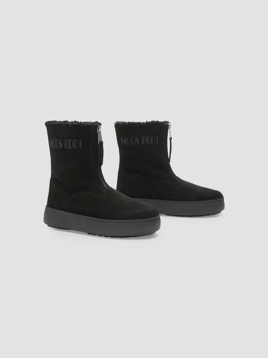 Moon Boot Women's L-Track Lara Shearling-Trim Suede Boots | Thumbnail 3