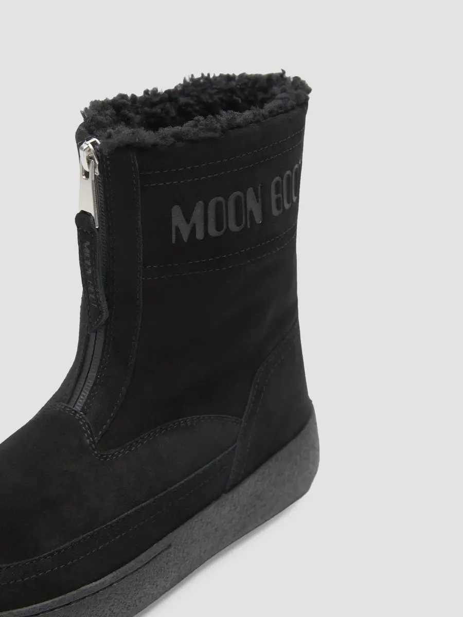 Moon Boot Women's L-Track Lara Shearling-Trim Suede Boots | Thumbnail 4