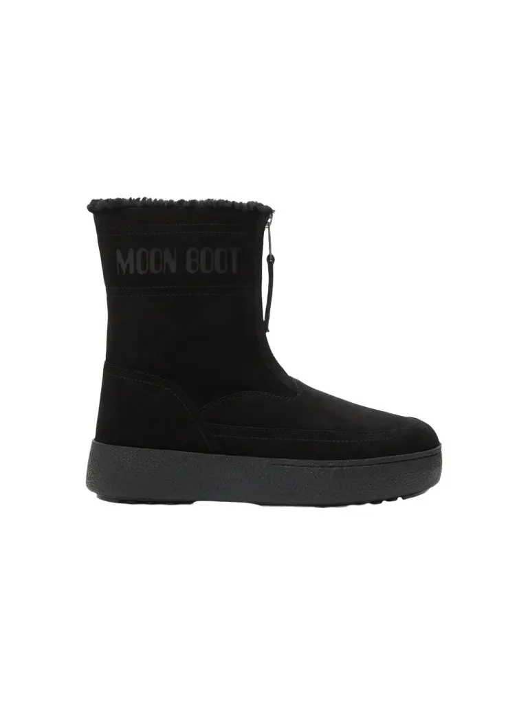 Moon Boot Women's L-Track Lara Shearling-Trim Suede Boots