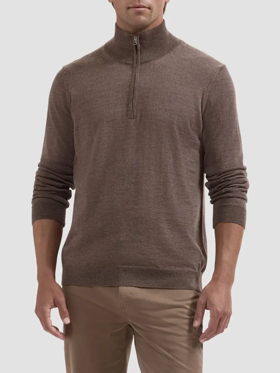 Bugatchi Men's Fred Quarter-Zip Merino Wool Sweater | Thumbnail 3