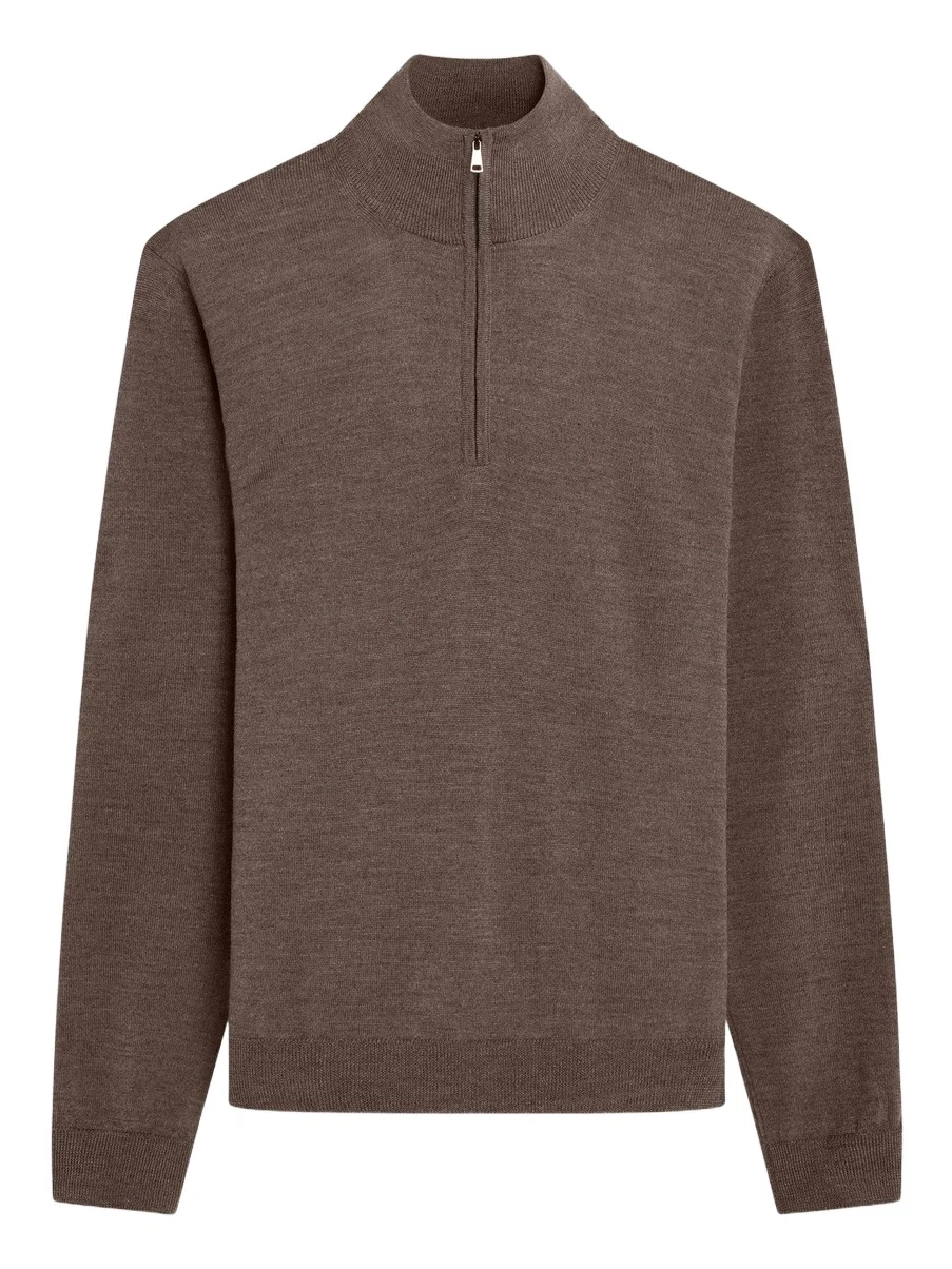Men's Fred Quarter-Zip Merino Wool Sweater