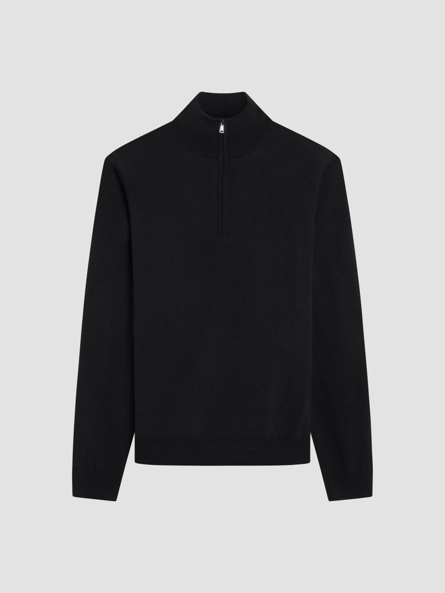 Men's Fred Quarter-Zip Merino Wool Sweater
