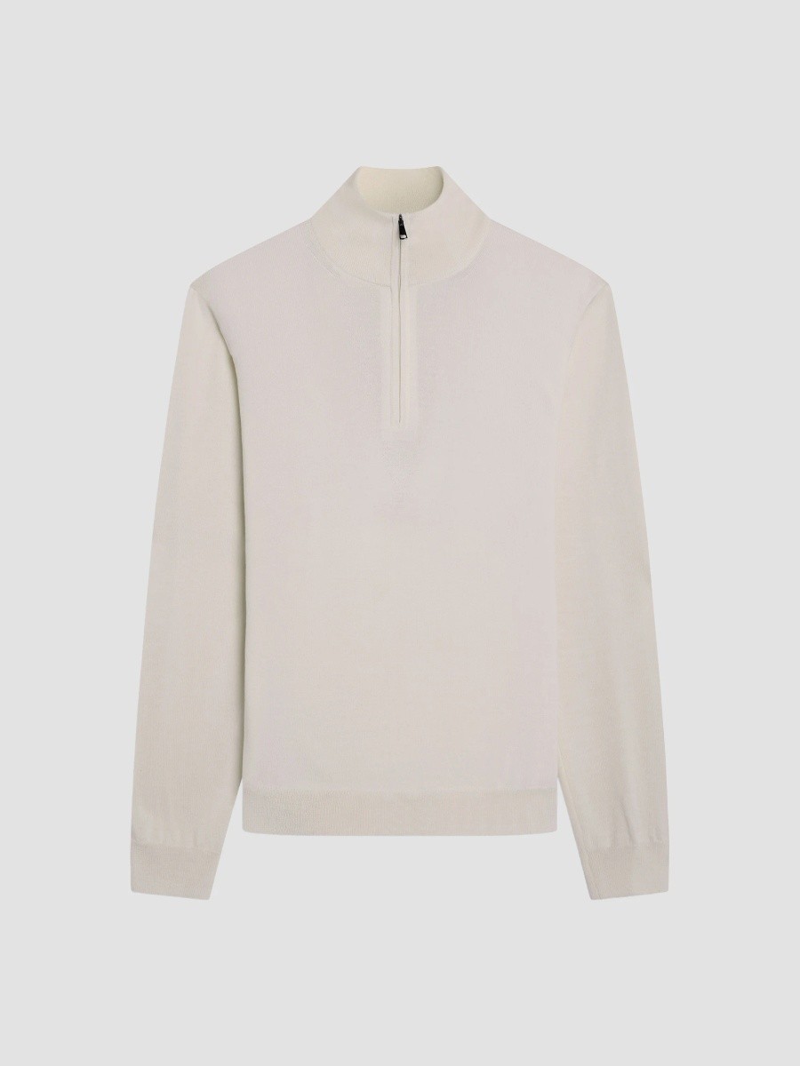 Men's Fred Quarter-Zip Merino Wool Sweater
