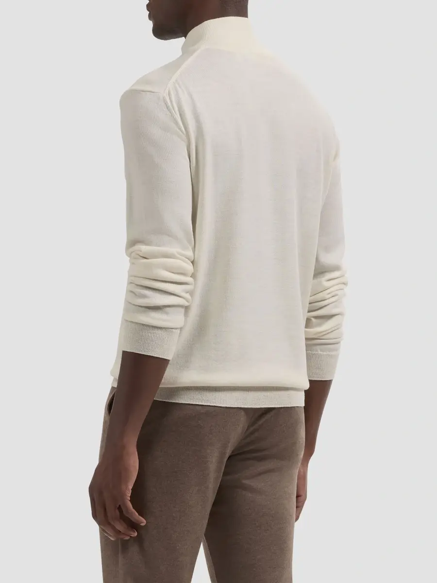 Bugatchi Men's Fred Quarter-Zip Merino Wool Sweater | Thumbnail 4 Bugatchi Men's Fred Quarter-Zip Merino Wool Sweater | Thumbnail 4