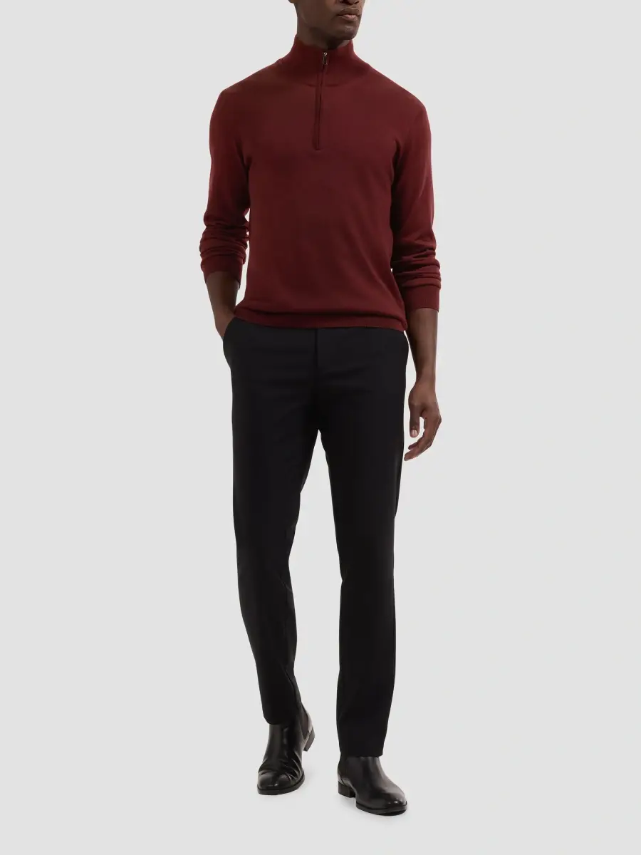 Bugatchi Men's Fred Quarter-Zip Merino Wool Sweater | Thumbnail 2 Bugatchi Men's Fred Quarter-Zip Merino Wool Sweater | Thumbnail 2