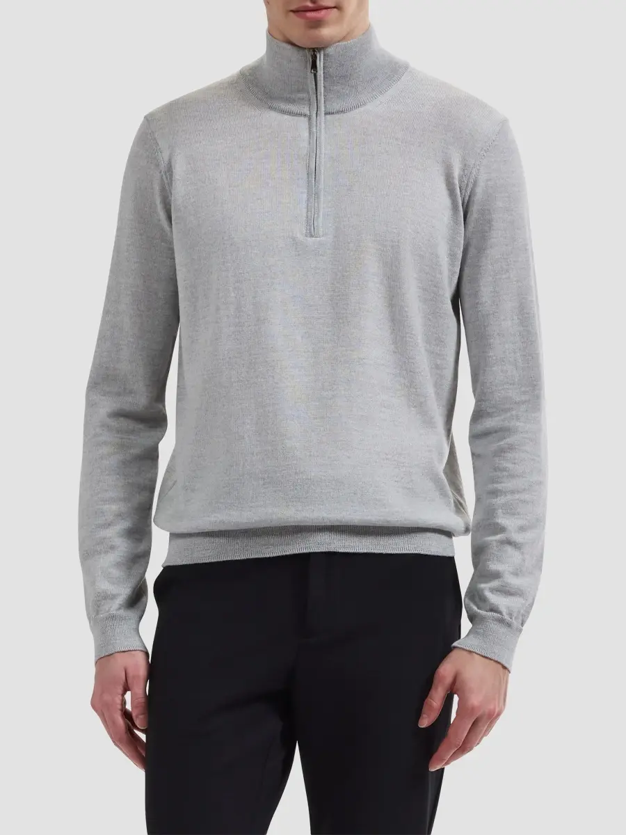 Bugatchi Men's Fred Quarter-Zip Merino Wool Sweater | Thumbnail 3 Bugatchi Men's Fred Quarter-Zip Merino Wool Sweater | Thumbnail 3