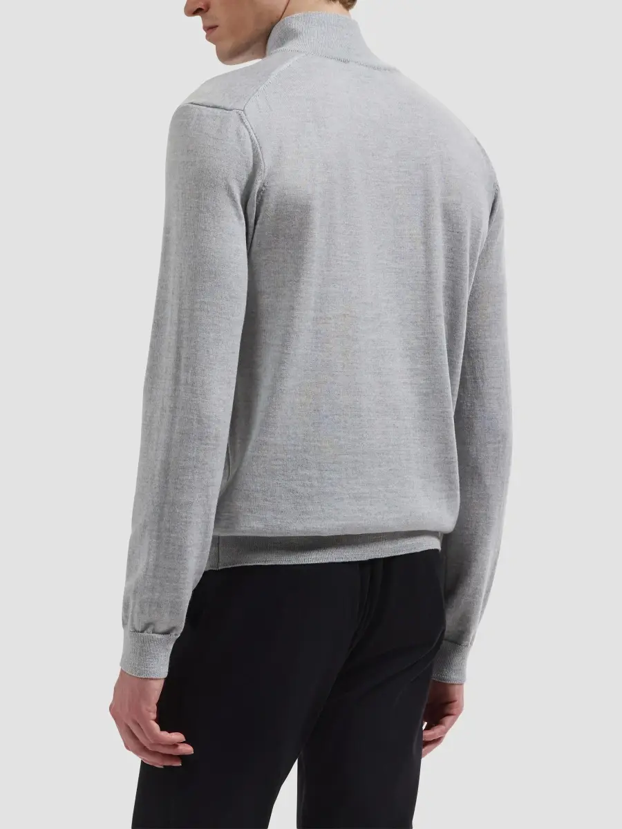 Bugatchi Men's Fred Quarter-Zip Merino Wool Sweater | Thumbnail 4 Bugatchi Men's Fred Quarter-Zip Merino Wool Sweater | Thumbnail 4