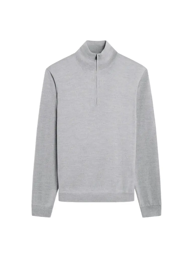 Men's Fred Quarter-Zip Merino Wool Sweater