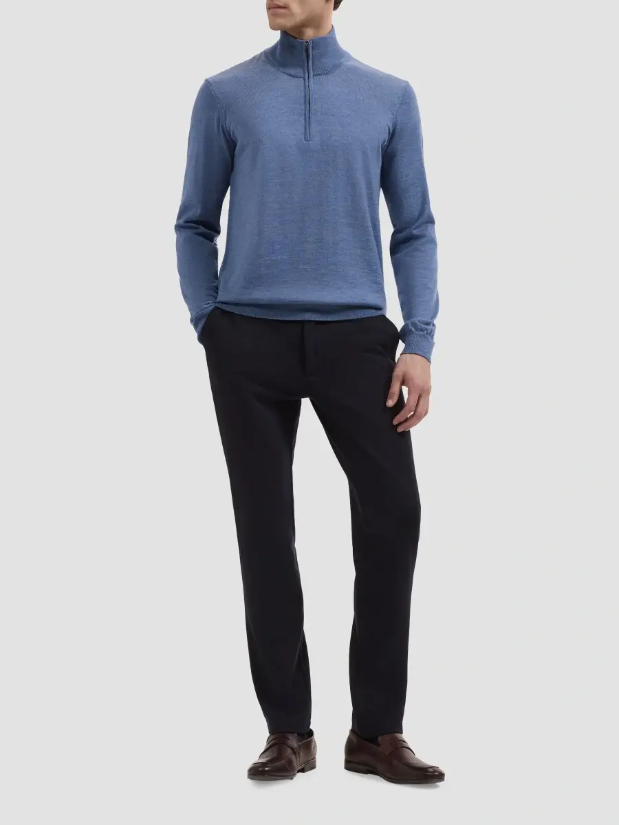 Bugatchi Men's Fred Quarter-Zip Merino Wool Sweater | Thumbnail 2 Bugatchi Men's Fred Quarter-Zip Merino Wool Sweater | Thumbnail 2