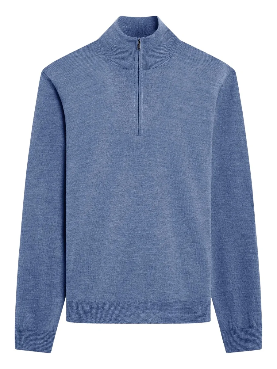 Men's Fred Quarter-Zip Merino Wool Sweater