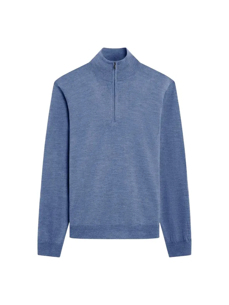 Men's Fred Quarter-Zip Merino Wool Sweater