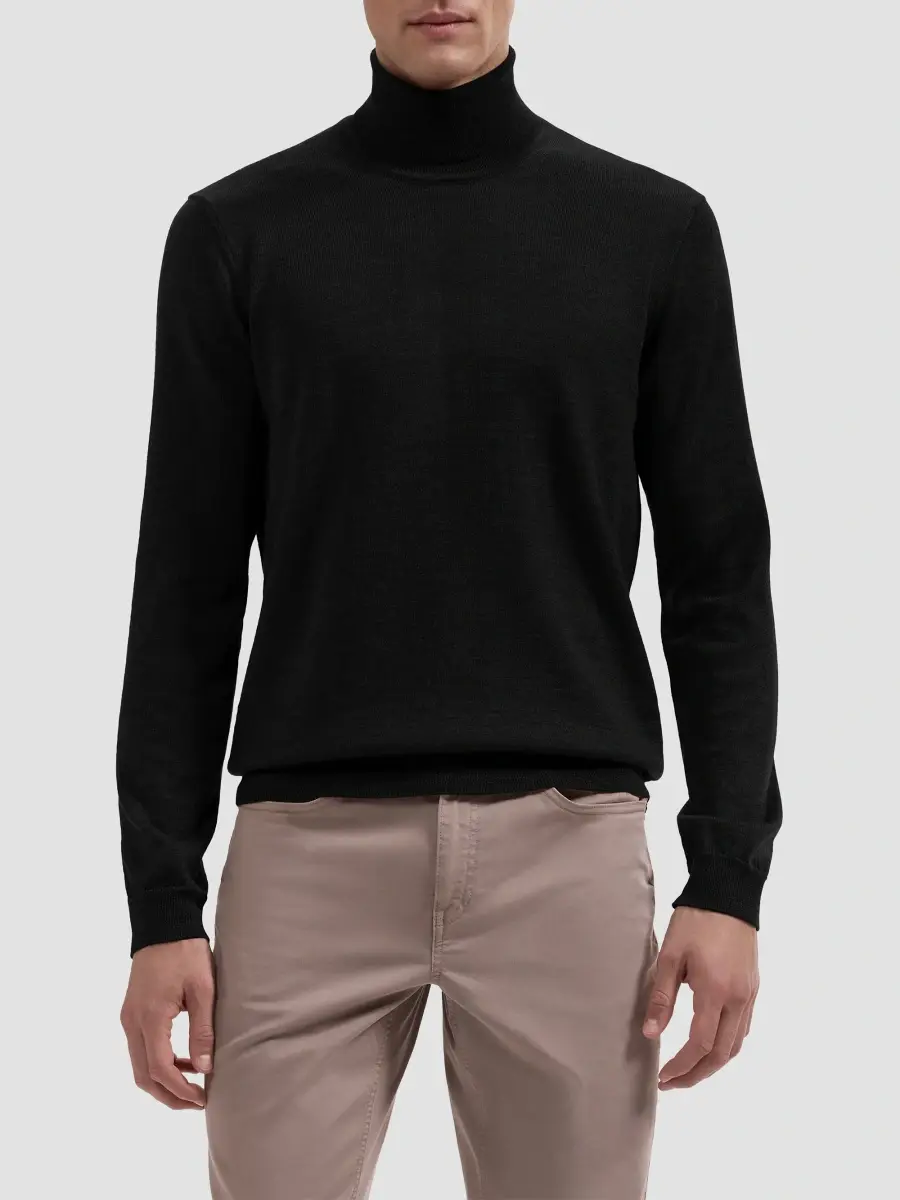 Bugatchi Men's George Merino Wool Turtleneck Sweater | Thumbnail 3 Bugatchi Men's George Merino Wool Turtleneck Sweater | Thumbnail 3
