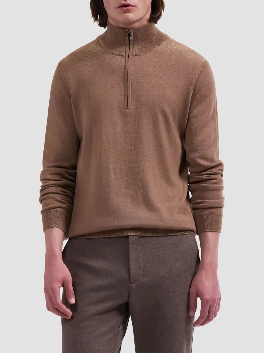Bugatchi Men's Fred Quarter-Zip Merino Wool Sweater | Thumbnail 4 Bugatchi Men's Fred Quarter-Zip Merino Wool Sweater | Thumbnail 4