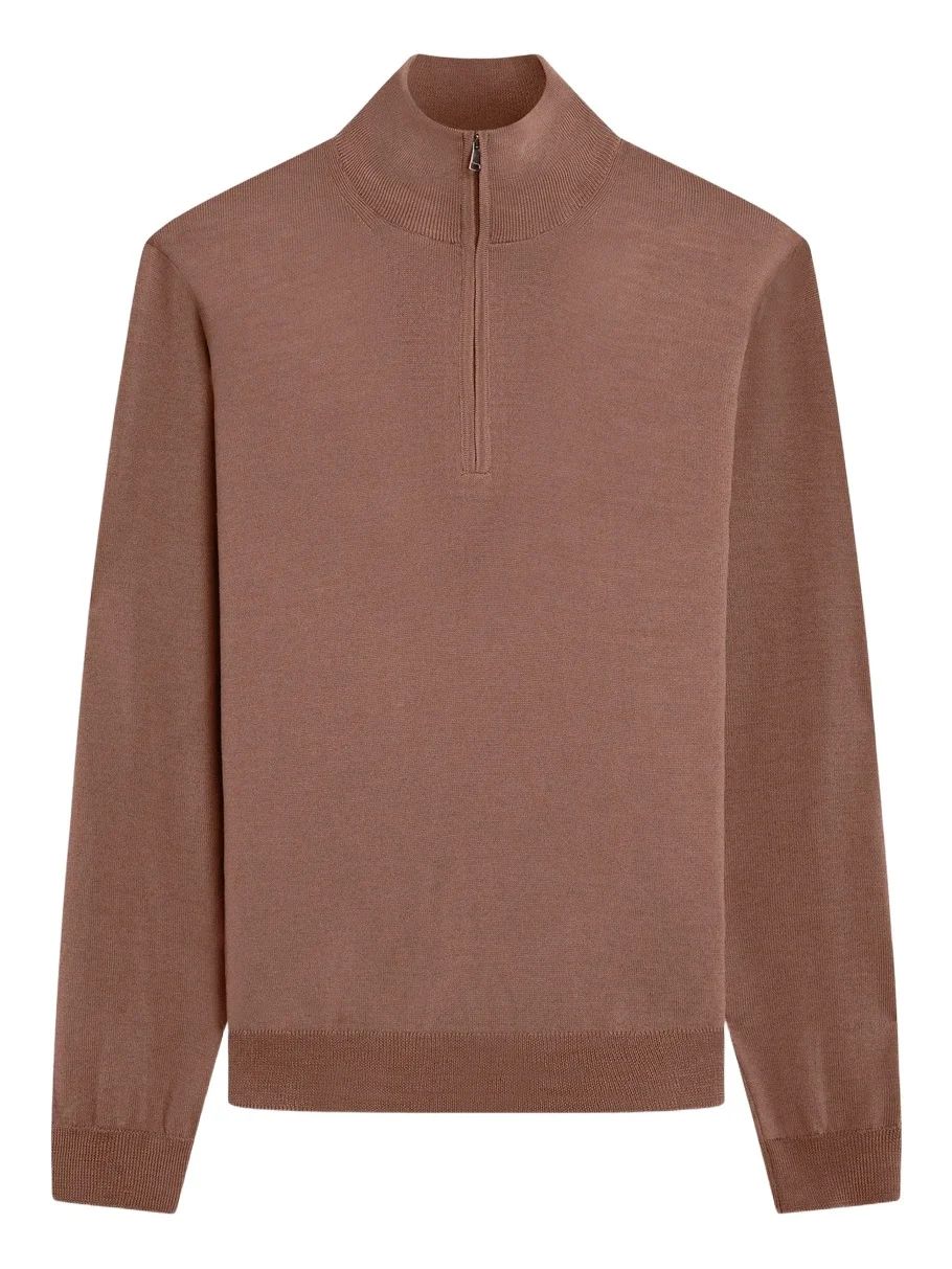Men's Fred Quarter-Zip Merino Wool Sweater