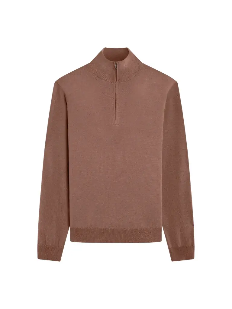 Men's Fred Quarter-Zip Merino Wool Sweater