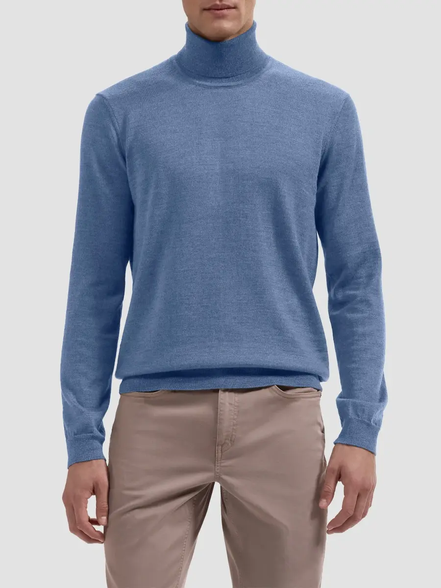 Bugatchi Men's George Merino Wool Turtleneck Sweater | Thumbnail 4 Bugatchi Men's George Merino Wool Turtleneck Sweater | Thumbnail 4