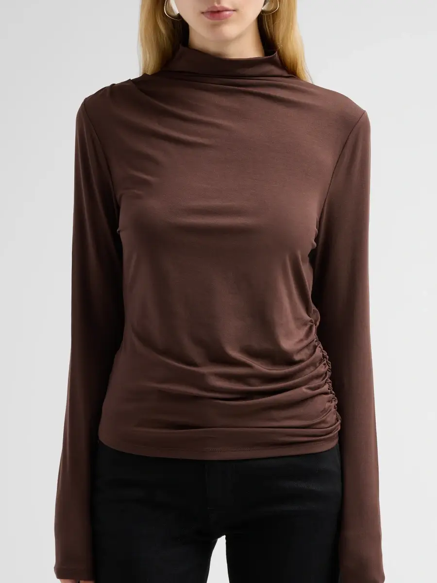 Veronica Beard Women's Mylie Gathered Turtleneck Top | Thumbnail 5 Veronica Beard Women's Mylie Gathered Turtleneck Top | Thumbnail 5