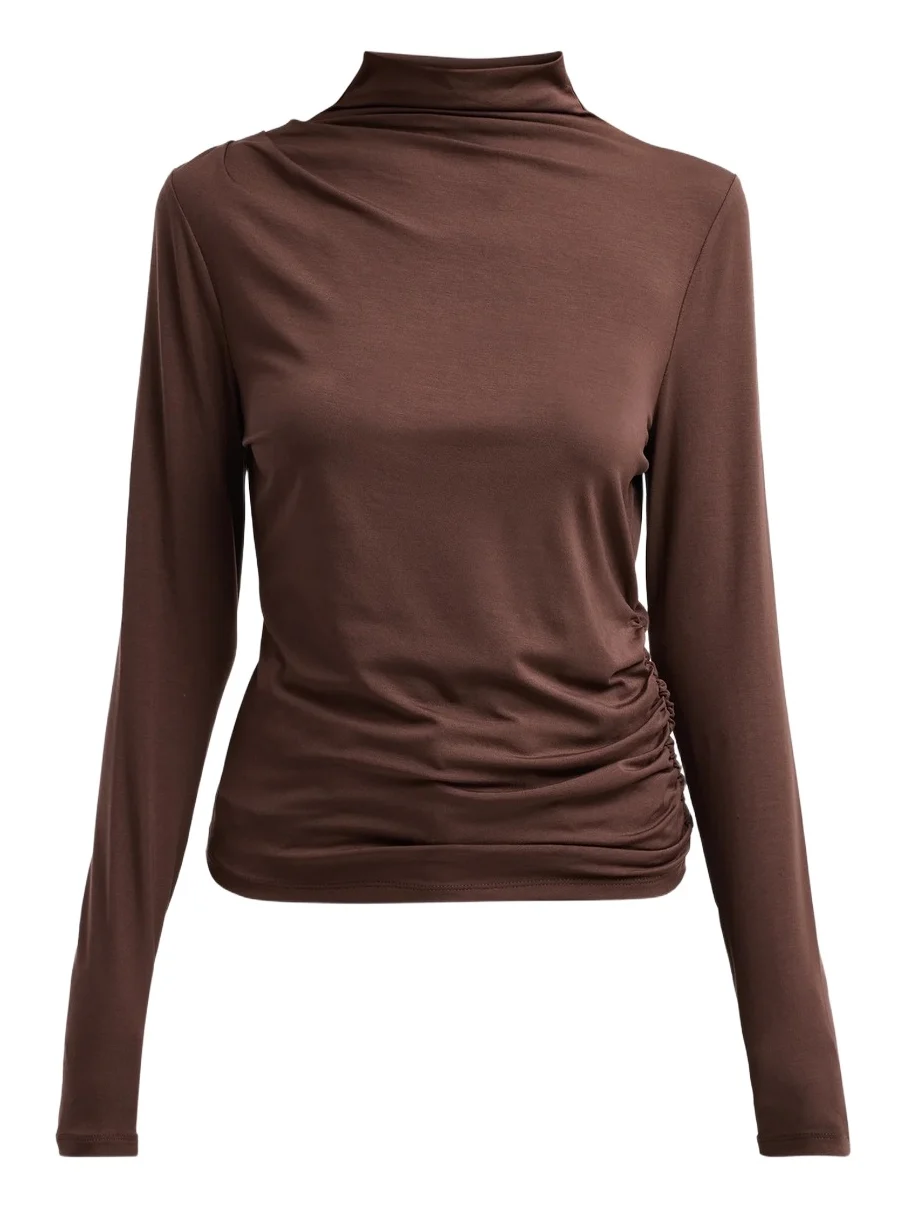 Women's Mylie Gathered Turtleneck Top
