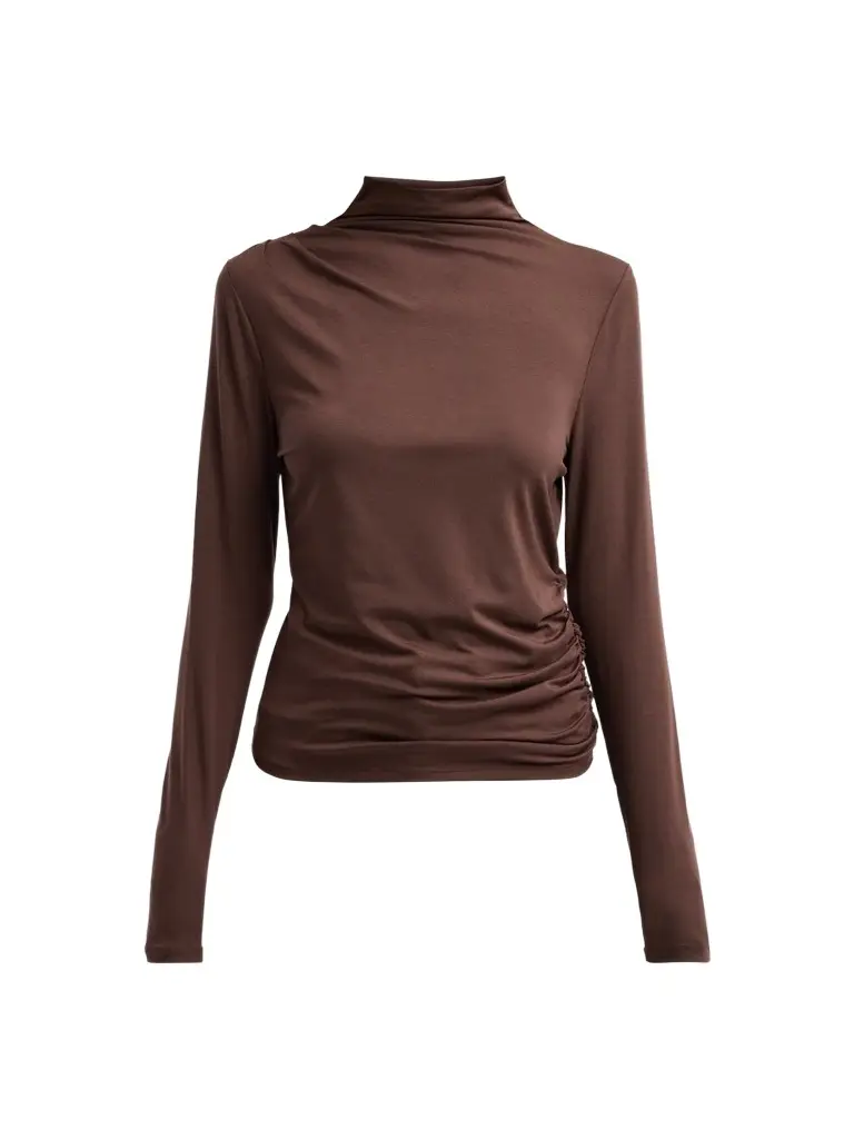 Women's Mylie Gathered Turtleneck Top Women's Mylie Gathered Turtleneck Top