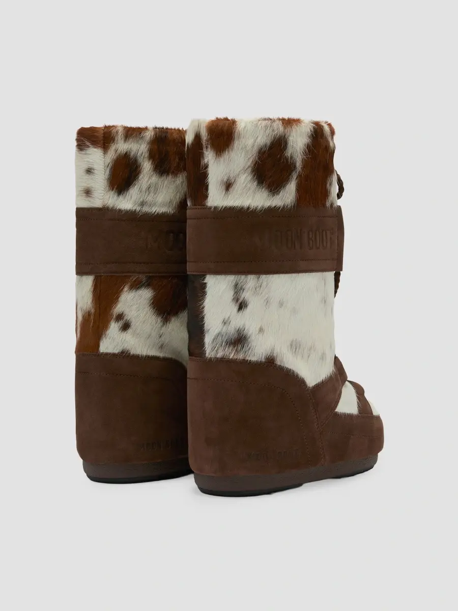 Moon Boot Women's Icon Archive 1985 Animal-Print Calf Hair & Suede Boots - White Cocoa | Thumbnail 2 Moon Boot Women's Icon Archive 1985 Animal-Print Calf Hair & Suede Boots - White Cocoa | Thumbnail 2