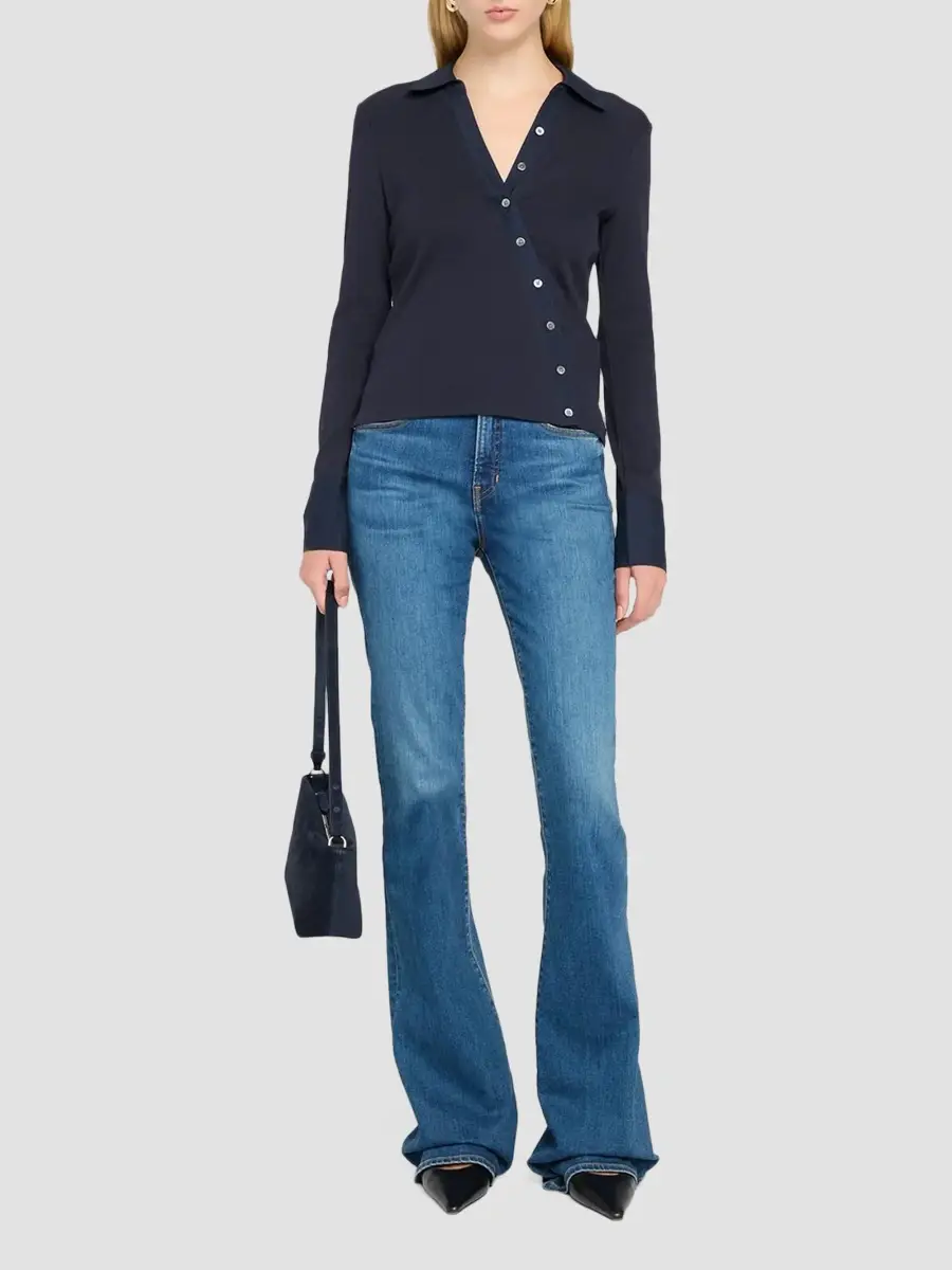 Veronica Beard Women's Brenner Asymmetric Button-Front Top | Thumbnail 2 Veronica Beard Women's Brenner Asymmetric Button-Front Top | Thumbnail 2